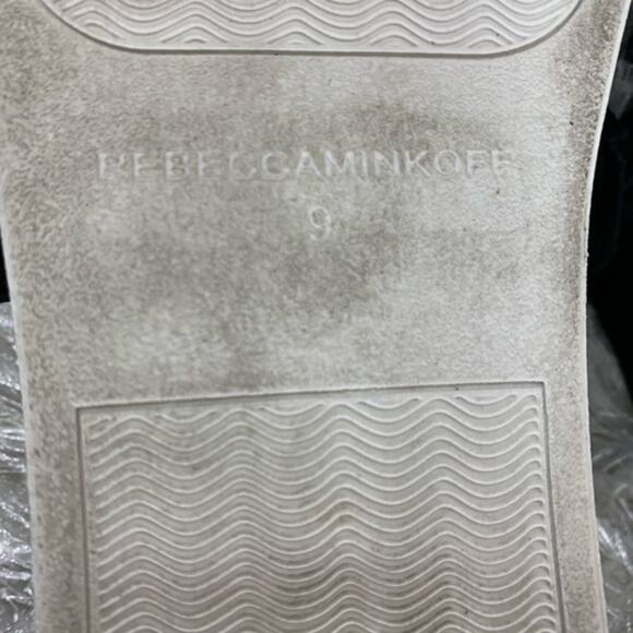 Rebecca Minkoff Suede Slides Black 9 - Picture 5 of 8